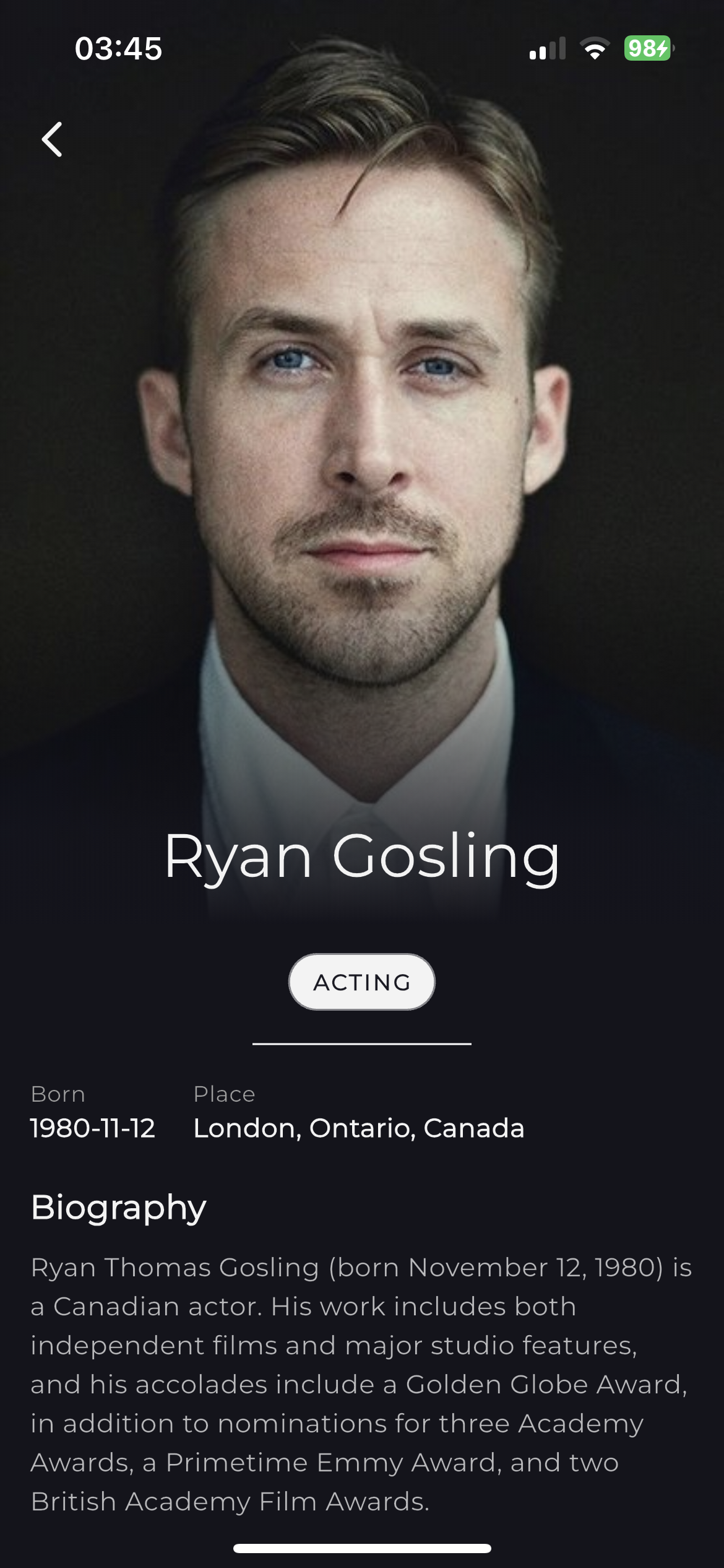 Actor Screen